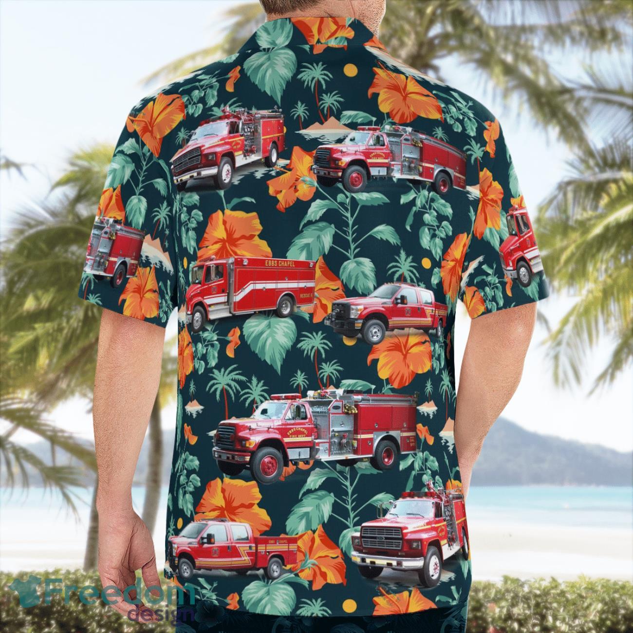Ebbs Chapel Fire Department 3D Summer Aloha Hawaiian Shirt Ebbs Chapel Fire Department 3D Summer Aloha Hawaiian Shirt Product Photo 2
