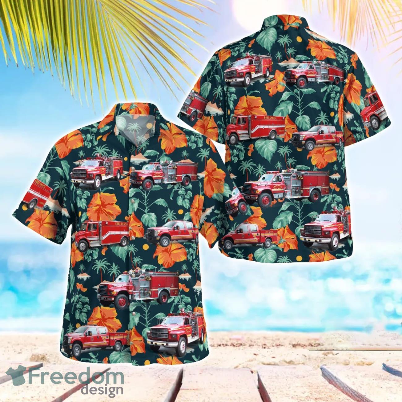 Ebbs Chapel Fire Department 3D Summer Aloha Hawaiian Shirt image Ebbs Chapel Fire Department 3D Summer Aloha Hawaiian Shirt Product Photo 1