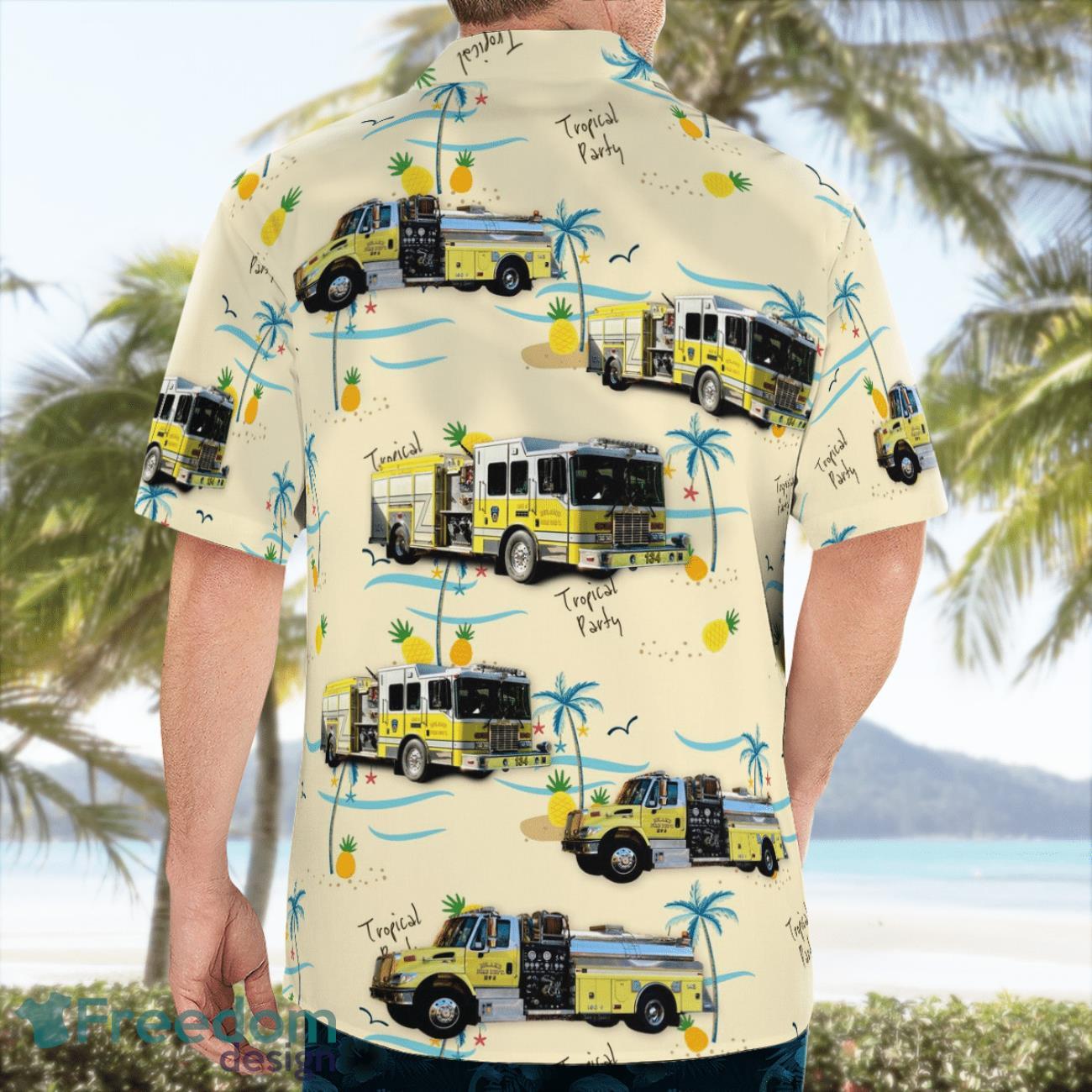 Efland, North Carolina, Efland Fire Department Beach Hawaiian Shirt image Efland, North Carolina, Efland Fire Department Beach Hawaiian Shirt Product Photo 2
