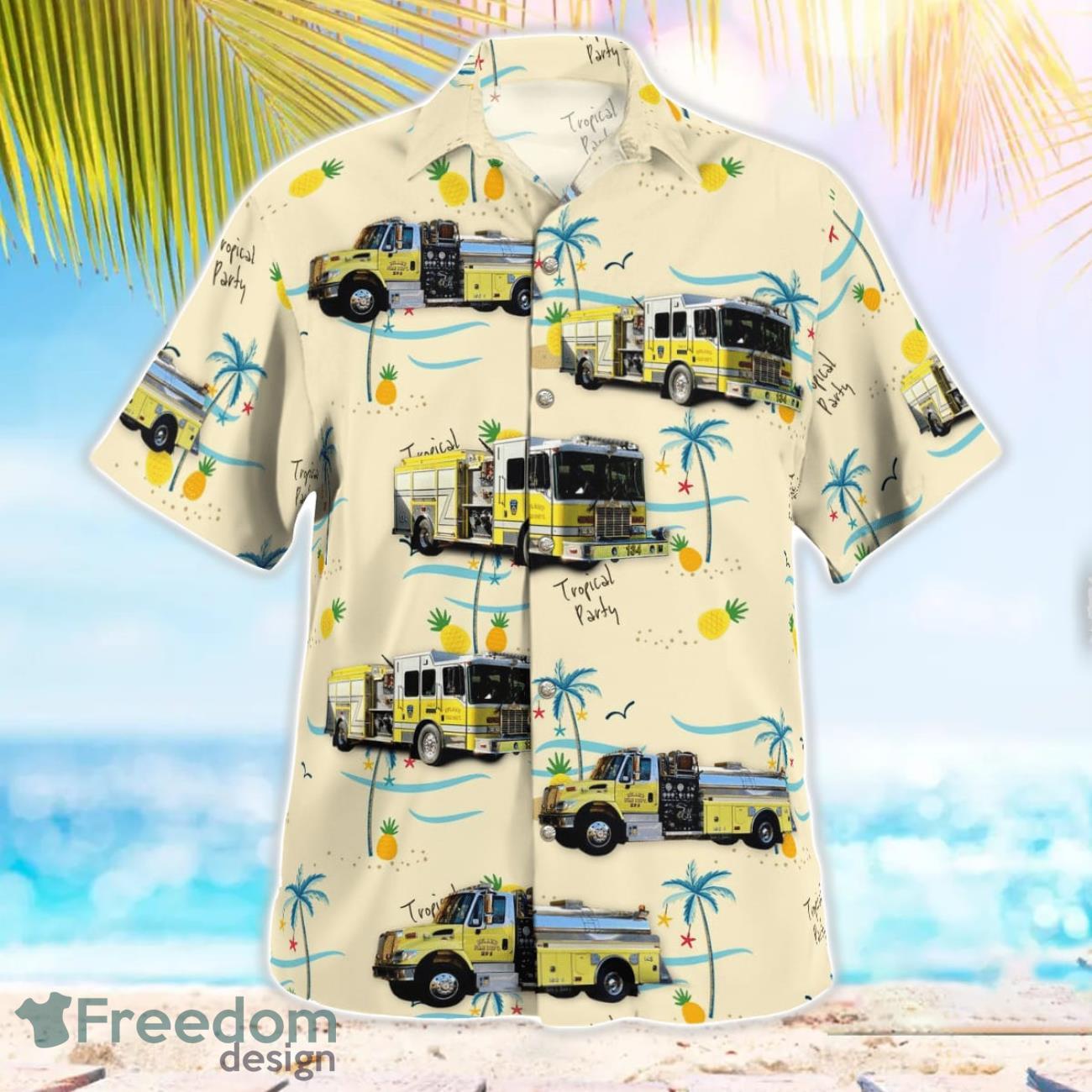 Efland, North Carolina, Efland Fire Department Beach Hawaiian Shirt Efland, North Carolina, Efland Fire Department Beach Hawaiian Shirt Product Photo 3