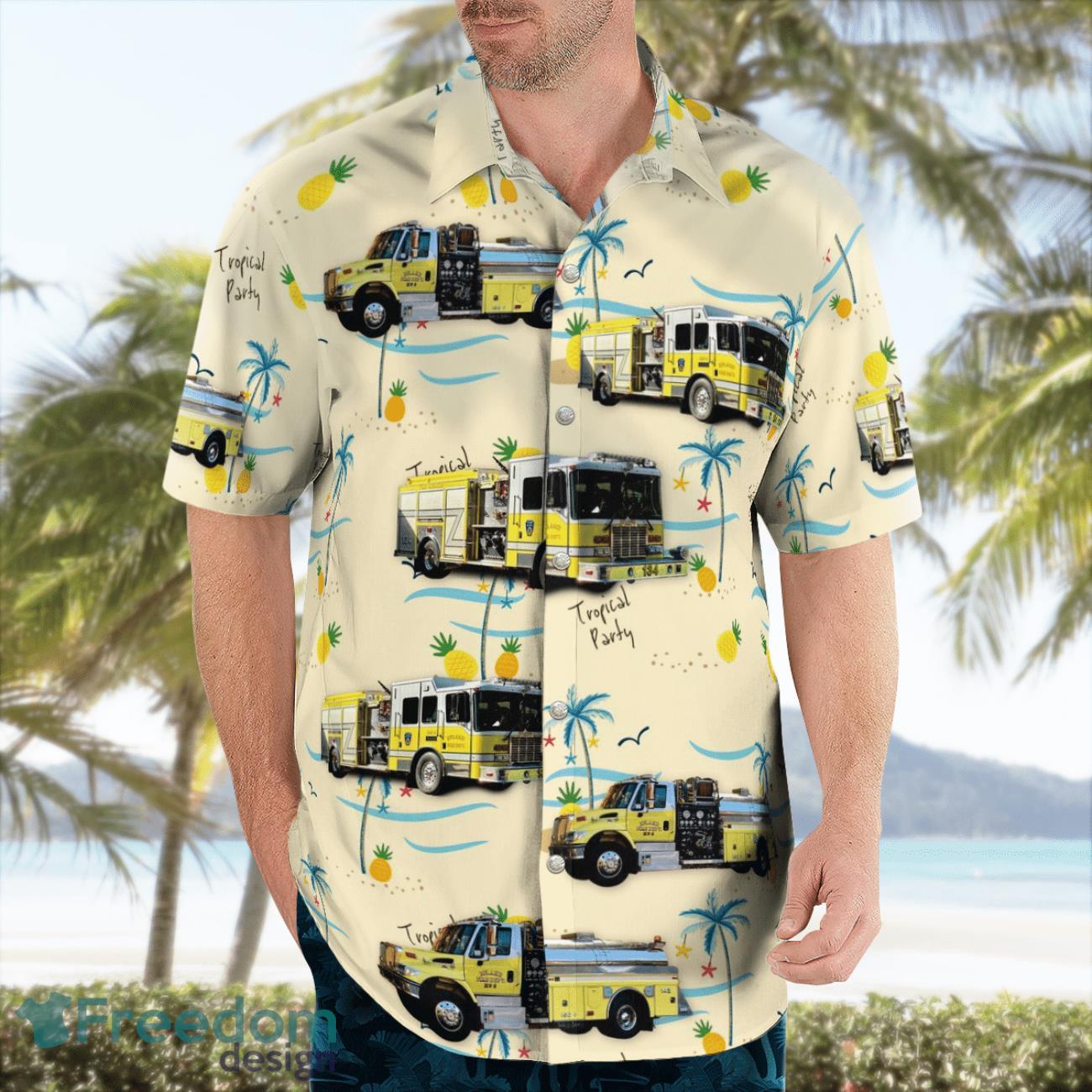 Efland, North Carolina, Efland Fire Department Beach Hawaiian Shirt Efland, North Carolina, Efland Fire Department Beach Hawaiian Shirt Product Photo 4