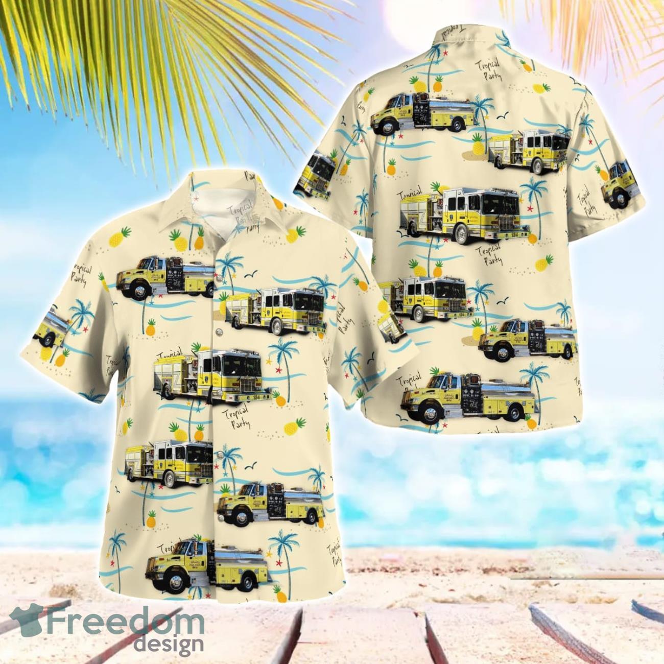 Efland, North Carolina, Efland Fire Department Beach Hawaiian Shirt image Efland, North Carolina, Efland Fire Department Beach Hawaiian Shirt Product Photo 1