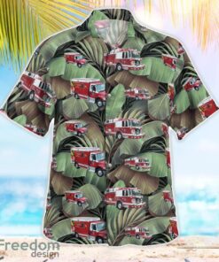 Ellicott City Volunteer Fire Department Hawaiian Shirt Beach Summer Shirt Product Photo 3