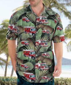 Ellicott City Volunteer Fire Department Hawaiian Shirt Beach Summer Shirt Product Photo 4