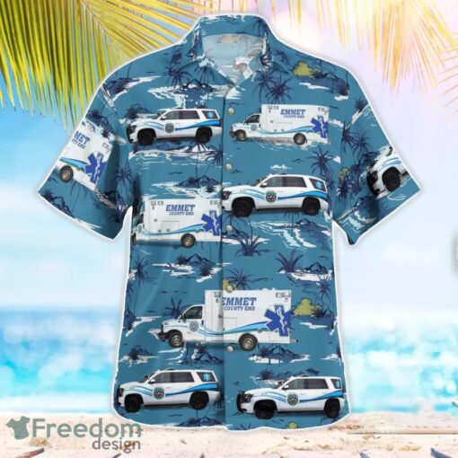 Emmet County Michigan Emergency Medical Services EMS 3D Hawaiian Shirt Product Photo 3