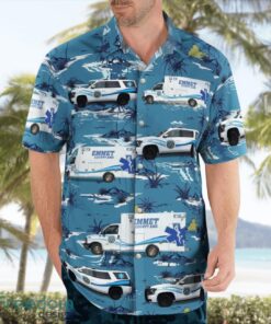 Emmet County Michigan Emergency Medical Services EMS 3D Hawaiian Shirt Product Photo 4