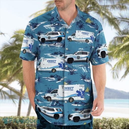 Emmet County Michigan Emergency Medical Services EMS 3D Hawaiian Shirt Product Photo 4