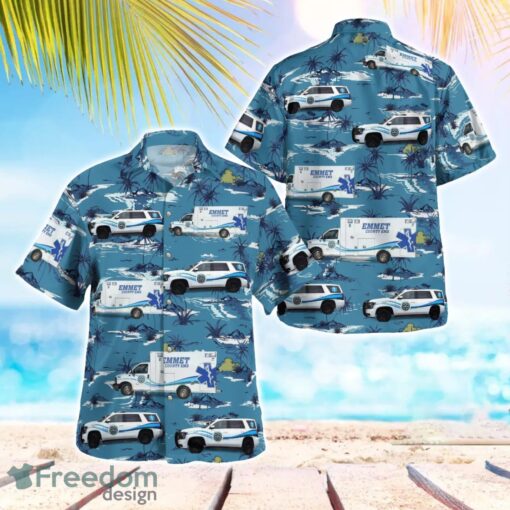 Emmet County Michigan Emergency Medical Services EMS 3D Hawaiian Shirt Product Photo 1