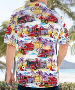 Evansville, Indiana, Scott Township Fire & EMS Beach Hawaiian Shirt Product Photo 2