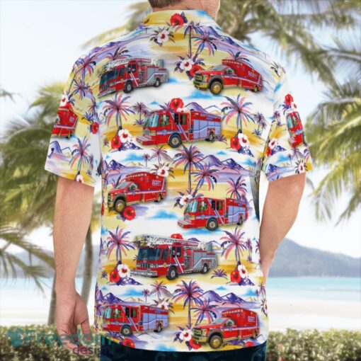 Evansville, Indiana, Scott Township Fire & EMS Beach Hawaiian Shirt Product Photo 2