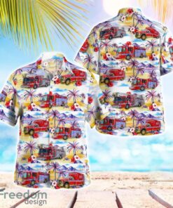 Evansville, Indiana, Scott Township Fire & EMS Beach Hawaiian Shirt Product Photo 1