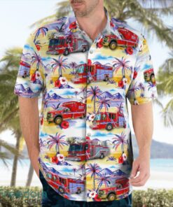 Evansville, Indiana, Scott Township Fire & EMS Beach Hawaiian Shirt Product Photo 4