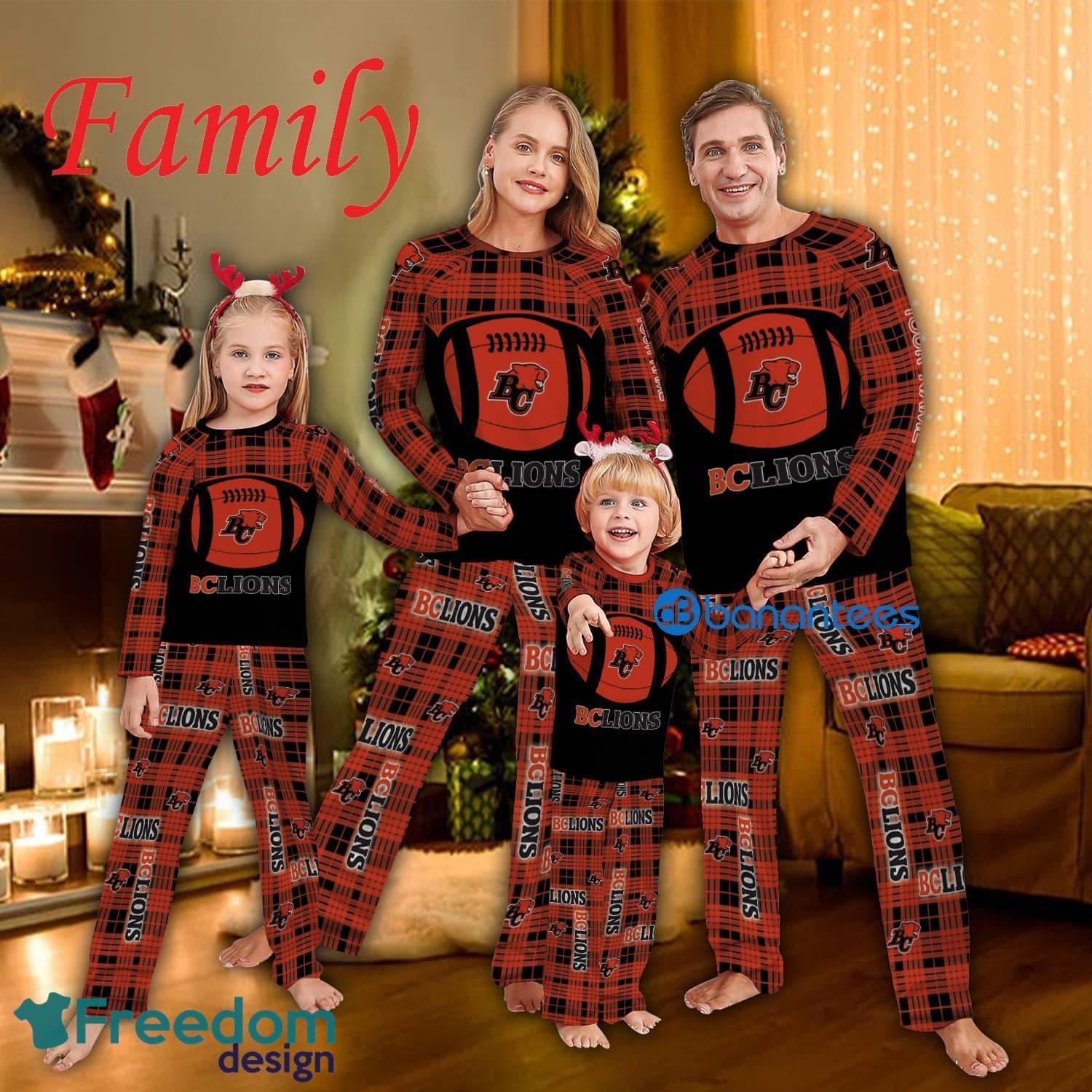 Family Pajamas Set CFL BC Lions Caro For Fans Holidays - Family Pajamas Set CFL BC Lions Caro For Fans Holidays