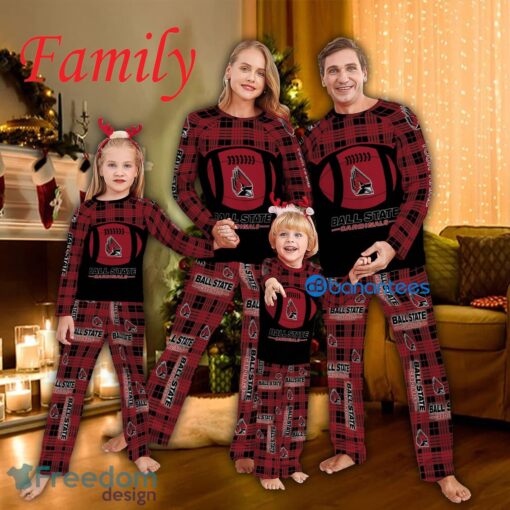 Family Pajamas Set NCAA Ball State Cardinals Caro For Fans Holidays - Family Pajamas Set NCAA Ball State Cardinals Caro For Fans Holidays