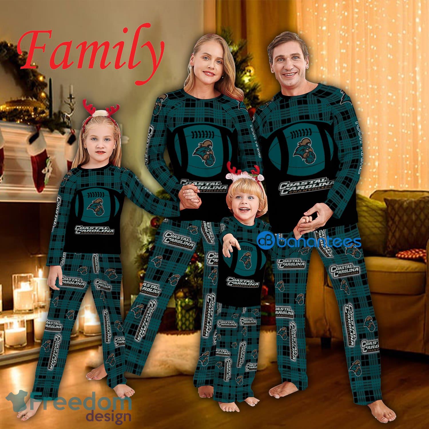 Family Pajamas Set NCAA Coastal Carolina Chanticleers Caro For Fans Holidays - Family Pajamas Set NCAA Coastal Carolina Chanticleers Caro For Fans Holidays