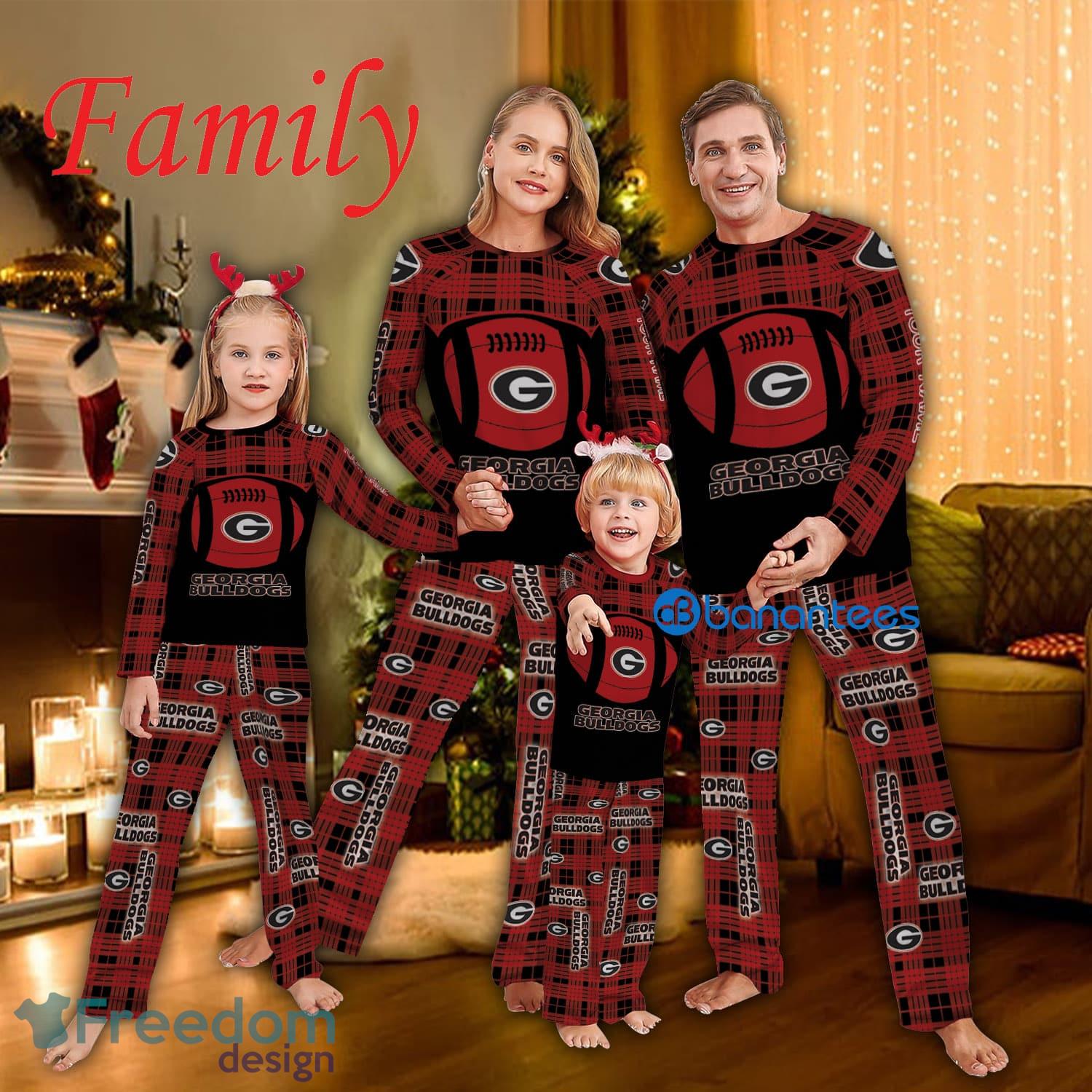 Family Pajamas Set NCAA Georgia Bulldogs Caro For Fans Holidays - Family Pajamas Set NCAA Georgia Bulldogs Caro For Fans Holidays