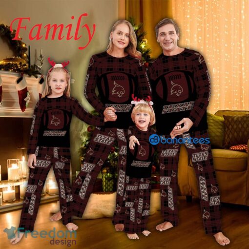 Family Pajamas Set NCAA Texas State Bobcats Caro For Fans Holidays - Family Pajamas Set NCAA Texas State Bobcats Caro For Fans Holidays