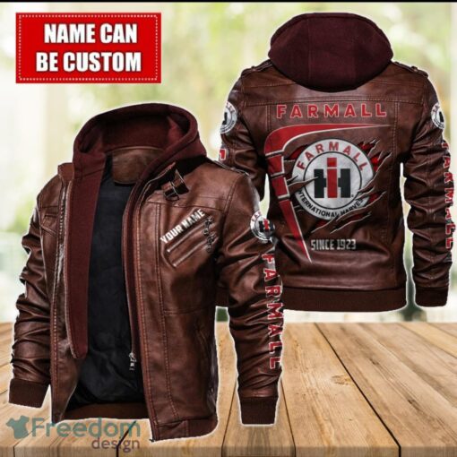 Farmall 2D Leather Jacket For Men Custom Name Special Gift Ideas Product Photo 2