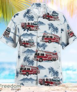 Farmingdale, New York, South Farmingdale Fire Department Hawaiian Shirt Summer Beach Shirt Product Photo 2