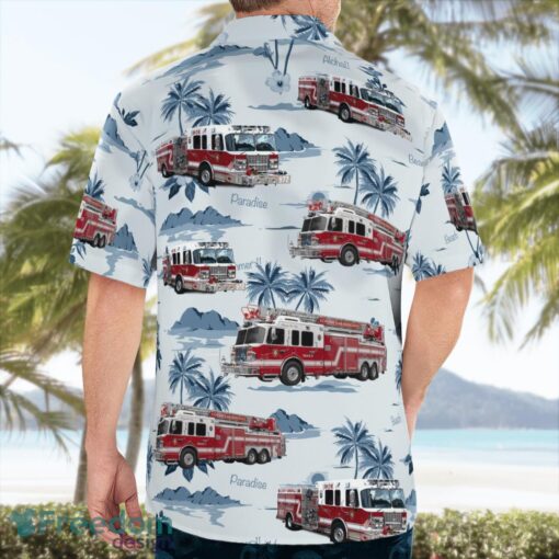 Farmingdale, New York, South Farmingdale Fire Department Hawaiian Shirt Summer Beach Shirt Product Photo 4