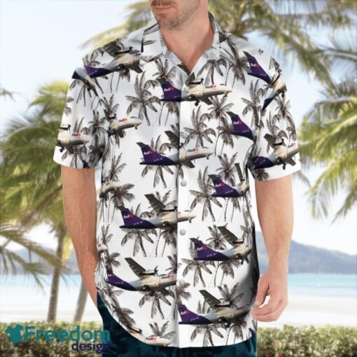 FedEx Feeder ATR 42-300(F) Beach Hawaiian Shirt Product Photo 4