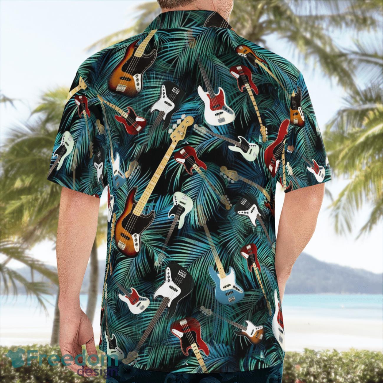 Fender Jazz Bass 3D Hawaiian Shirt Fender Jazz Bass 3D Hawaiian Shirt Product Photo 2
