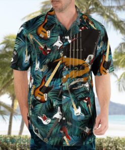 Fender Jazz Bass 3D Hawaiian Shirt image Fender Jazz Bass 3D Hawaiian Shirt Product Photo 4