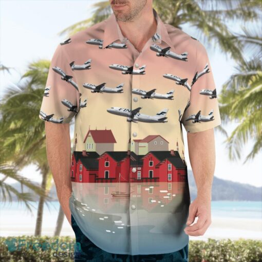 Finland Finnair Airbus A320-200 Hawaiian Shirt Summer Beach Shirt Product Photo 3