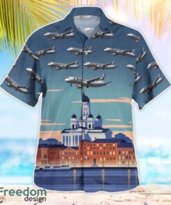 Finland Finnair Airbus A321-200 Hawaiian Shirt Summer Beach Shirt Product Photo 2