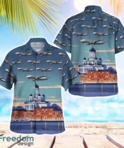 Finland Finnair Airbus A321-200 Hawaiian Shirt Summer Beach Shirt Product Photo 1