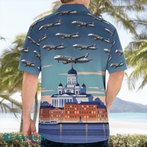 Finland Finnair Airbus A321-200 Hawaiian Shirt Summer Beach Shirt Product Photo 4