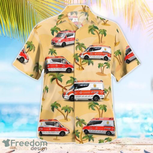 Finland Helsinki Emergency rushes rescue 3D Summer Aloha Hawaiian Shirt Product Photo 2