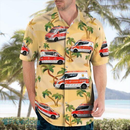 Finland Helsinki Emergency rushes rescue 3D Summer Aloha Hawaiian Shirt Product Photo 3