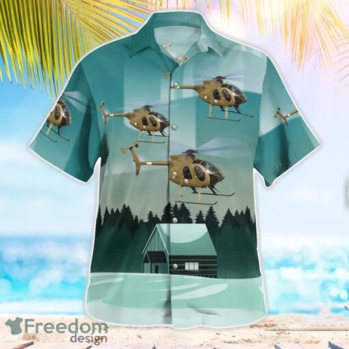 Finnish Army MD Helicopters MD500E 3D Hawaiian Shirt Product Photo 3