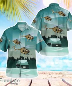 Finnish Army MD Helicopters MD500E 3D Hawaiian Shirt