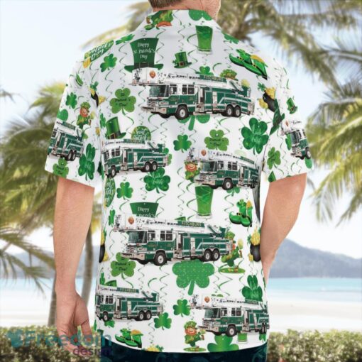 Fitchburg (WI) Fire Department, Saint Patrick's Day 3D Hawaiian Shirt Product Photo 2