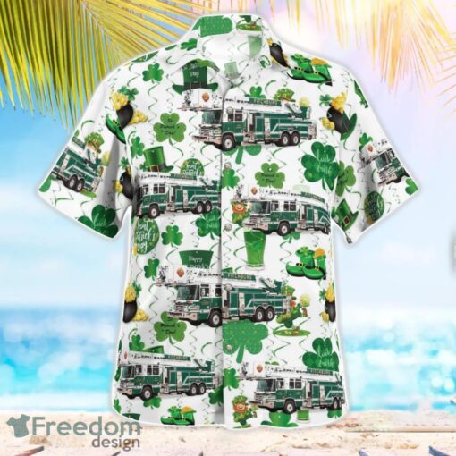 Fitchburg (WI) Fire Department, Saint Patrick's Day 3D Hawaiian Shirt Product Photo 3