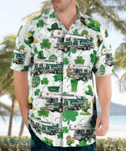 Fitchburg (WI) Fire Department, Saint Patrick's Day 3D Hawaiian Shirt Product Photo 4