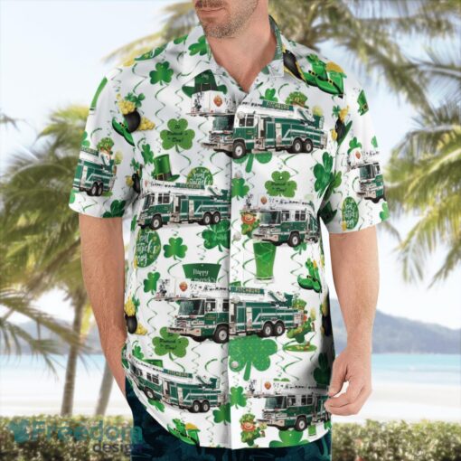 Fitchburg (WI) Fire Department, Saint Patrick's Day 3D Hawaiian Shirt Product Photo 4