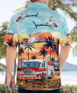 Flagler County Fire Rescue Vehicles 3D Summer Aloha Hawaiian Shirt Product Photo 2