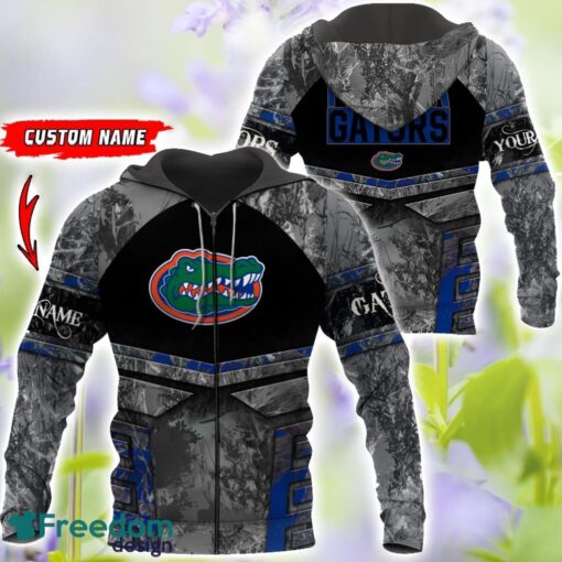 Florida Gators Grey Black Hunting AOP T-Shirt Hoodie Sweatshirt Zip Hoodie Custom Name Product Photo 4