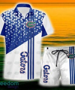 Florida Gators Triangle Abstract Pattern Hawaii Shirt and Shorts Summer For Beach Fans Florida Gators Triangle Abstract Pattern Hawaii Shirt and Shorts Summer For Beach Fans
