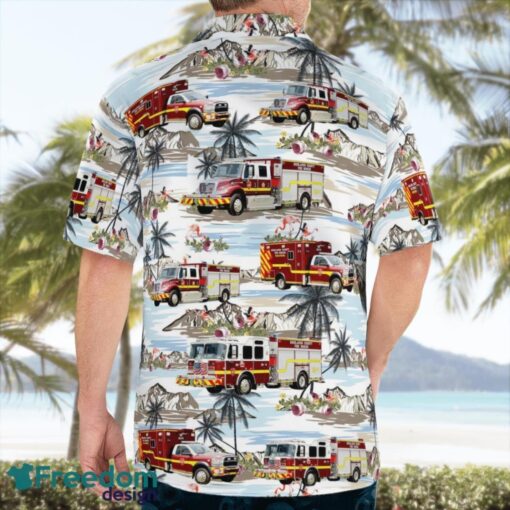 Florida, Highlands County Fire Rescue Beach Hawaiian Shirt Product Photo 2