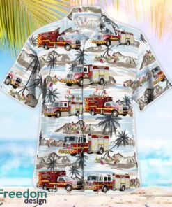 Florida, Highlands County Fire Rescue Beach Hawaiian Shirt Product Photo 3