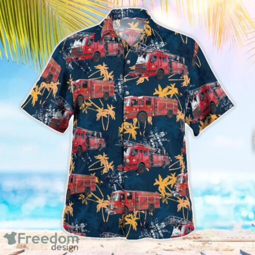 Florida, Madeira Beach Fire Department Hawaiian Shirt Summer Beach Shirt Product Photo 3