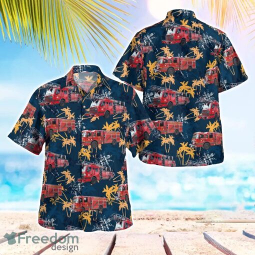 Florida, Madeira Beach Fire Department Hawaiian Shirt Summer Beach Shirt Product Photo 1