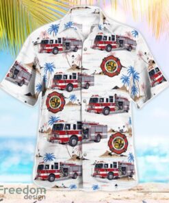 Florida, Plant City Fire Department 3D Hawaiian Shirt Product Photo 3