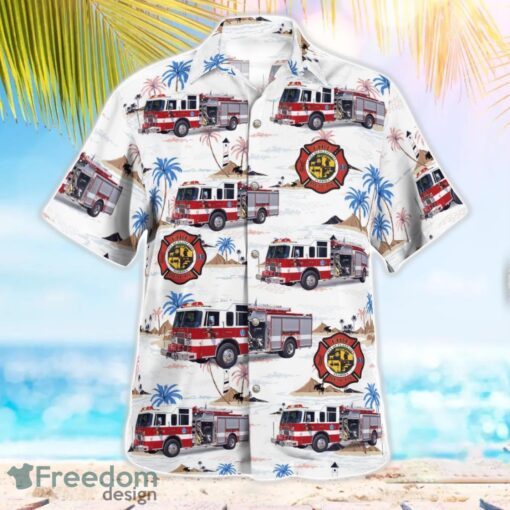 Florida, Plant City Fire Department 3D Hawaiian Shirt Product Photo 3