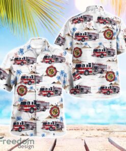 Florida, Plant City Fire Department 3D Hawaiian Shirt Product Photo 1