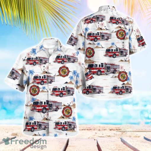 Florida, Plant City Fire Department 3D Hawaiian Shirt Product Photo 1